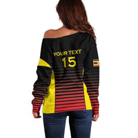 Uganda Rugby Custom Off Shoulder Sweater Go Cranes