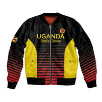 Uganda Rugby Custom Sleeve Zip Bomber Jacket Go Cranes