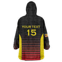 Uganda Rugby Custom Wearable Blanket Hoodie Go Cranes