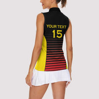 Uganda Rugby Custom Women Sleeveless Polo Shirt Go Cranes
