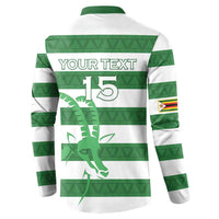 Zimbabwe Rugby Custom Button Sweatshirt Go Sables Go