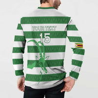 Zimbabwe Rugby Custom Button Sweatshirt Go Sables Go