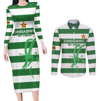 Zimbabwe Rugby Custom Couples Matching Long Sleeve Bodycon Dress and Long Sleeve Button Shirt Go Sables Go