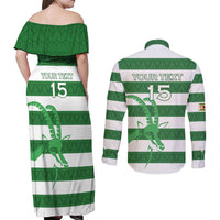 Zimbabwe Rugby Custom Couples Matching Off Shoulder Maxi Dress and Long Sleeve Button Shirt Go Sables Go
