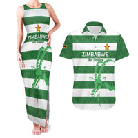 Zimbabwe Rugby Custom Couples Matching Tank Maxi Dress and Hawaiian Shirt Go Sables Go