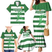 Zimbabwe Rugby Custom Family Matching Mermaid Dress and Hawaiian Shirt Go Sables Go
