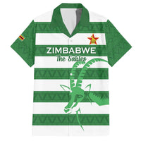 Zimbabwe Rugby Custom Family Matching Off The Shoulder Long Sleeve Dress and Hawaiian Shirt Go Sables Go