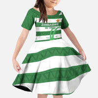 Zimbabwe Rugby Custom Family Matching Off Shoulder Maxi Dress and Hawaiian Shirt Go Sables Go