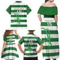 Zimbabwe Rugby Custom Family Matching Off Shoulder Maxi Dress and Hawaiian Shirt Go Sables Go