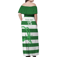 Zimbabwe Rugby Custom Family Matching Off Shoulder Maxi Dress and Hawaiian Shirt Go Sables Go