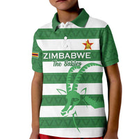 Zimbabwe Rugby Custom Kid Polo Shirt Go Sables Go