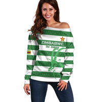 Zimbabwe Rugby Custom Off Shoulder Sweater Go Sables Go