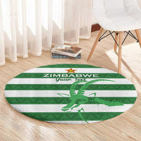 Zimbabwe Rugby Custom Round Carpet Go Sables Go