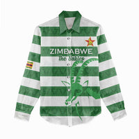 Zimbabwe Rugby Custom Women Casual Shirt Go Sables Go