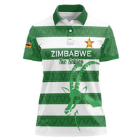 Zimbabwe Rugby Custom Women Polo Shirt Go Sables Go