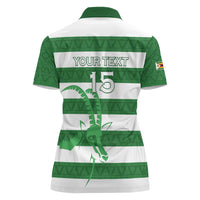 Zimbabwe Rugby Custom Women Polo Shirt Go Sables Go