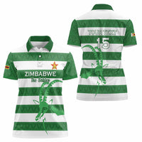 Zimbabwe Rugby Custom Women Polo Shirt Go Sables Go
