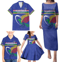 Namibia Rugby Custom Family Matching Puletasi and Hawaiian Shirt Go Welwitschias