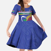 Namibia Rugby Custom Family Matching Summer Maxi Dress and Hawaiian Shirt Go Welwitschias