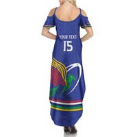 Namibia Rugby Custom Family Matching Summer Maxi Dress and Hawaiian Shirt Go Welwitschias