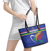 Namibia Rugby Custom Leather Tote Bag Go Welwitschias