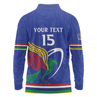 Namibia Rugby Custom Long Sleeve Polo Shirt Go Welwitschias