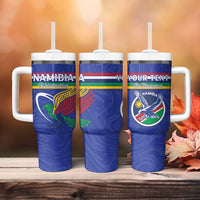 Namibia Rugby Custom Tumbler With Handle Go Welwitschias