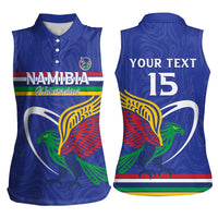 Namibia Rugby Custom Women Sleeveless Polo Shirt Go Welwitschias