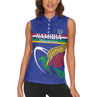 Namibia Rugby Custom Women Sleeveless Polo Shirt Go Welwitschias
