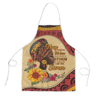 Black History Month Apron African Woman Afro I Am The Storm - Wonder Print Shop