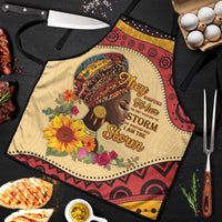 Black History Month Apron African Woman Afro I Am The Storm - Wonder Print Shop