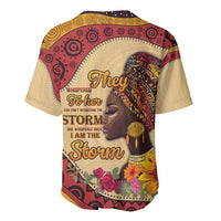 Black History Month Baseball Jersey African Woman Afro I Am The Storm - Wonder Print Shop