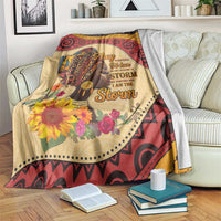 Black History Month Blanket African Woman Afro I Am The Storm - Wonder Print Shop