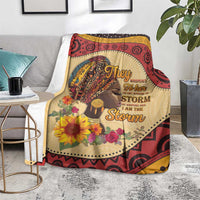 Black History Month Blanket African Woman Afro I Am The Storm - Wonder Print Shop