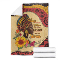 Black History Month Blanket African Woman Afro I Am The Storm - Wonder Print Shop