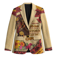Black History Month Blazer African Woman Afro I Am The Storm - Wonder Print Shop