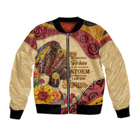 Black History Month Bomber Jacket African Woman Afro I Am The Storm - Wonder Print Shop