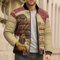 Black History Month Bomber Puffer Jacket African Woman Afro I Am The Storm - Wonder Print Shop