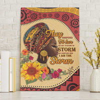Black History Month Canvas Wall Art African Woman Afro I Am The Storm - Wonder Print Shop