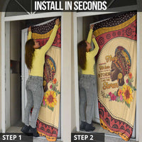 Black History Month Door Cover African Woman Afro I Am The Storm - Wonder Print Shop