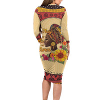 Black History Month Family Matching Long Sleeve Bodycon Dress and Hawaiian Shirt African Woman Afro I Am The Storm - Wonder Print Shop