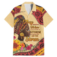 Black History Month Family Matching Mermaid Dress and Hawaiian Shirt African Woman Afro I Am The Storm - Wonder Print Shop