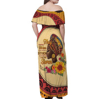 Black History Month Family Matching Off Shoulder Maxi Dress and Hawaiian Shirt African Woman Afro I Am The Storm - Wonder Print Shop