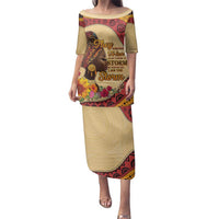 Black History Month Family Matching Puletasi and Hawaiian Shirt African Woman Afro I Am The Storm - Wonder Print Shop