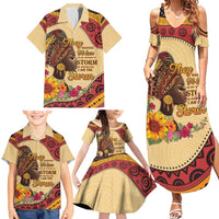 Black History Month Family Matching Summer Maxi Dress and Hawaiian Shirt African Woman Afro I Am The Storm - Wonder Print Shop