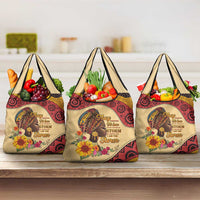 Black History Month Grocery Bag African Woman Afro I Am The Storm - Wonder Print Shop