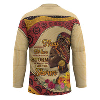 Black History Month Hockey Jersey African Woman Afro I Am The Storm - Wonder Print Shop