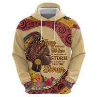 Black History Month Hoodie African Woman Afro I Am The Storm - Wonder Print Shop