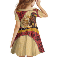 Black History Month Kid Short Sleeve Dress African Woman Afro I Am The Storm - Wonder Print Shop