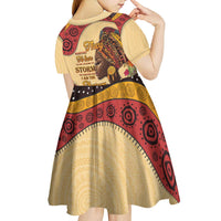 Black History Month Kid Short Sleeve Dress African Woman Afro I Am The Storm - Wonder Print Shop